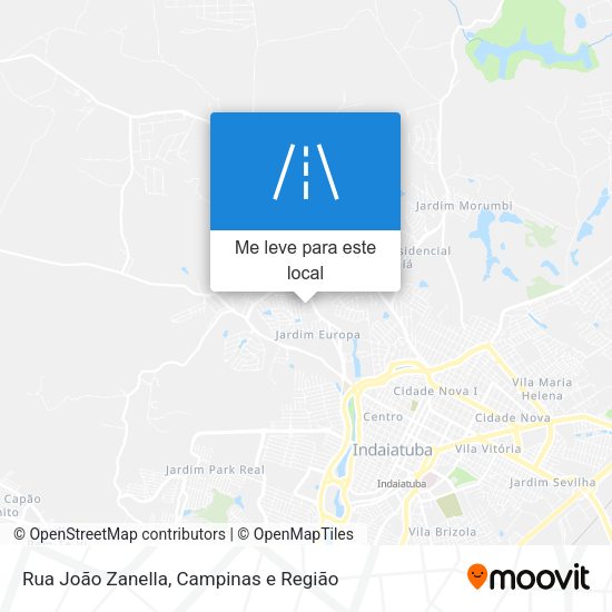 Rua João Zanella mapa
