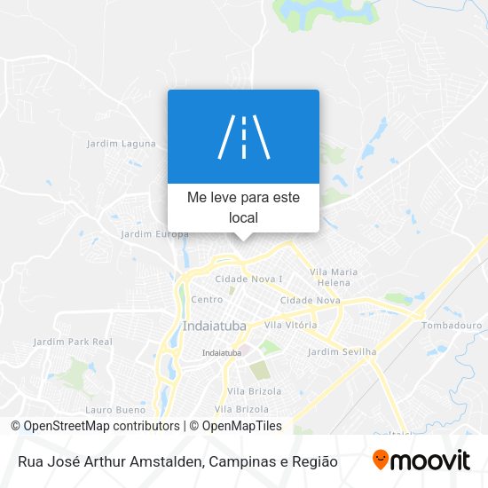 Rua José Arthur Amstalden mapa