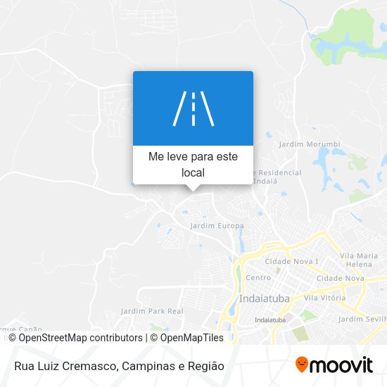 Rua Luiz Cremasco mapa