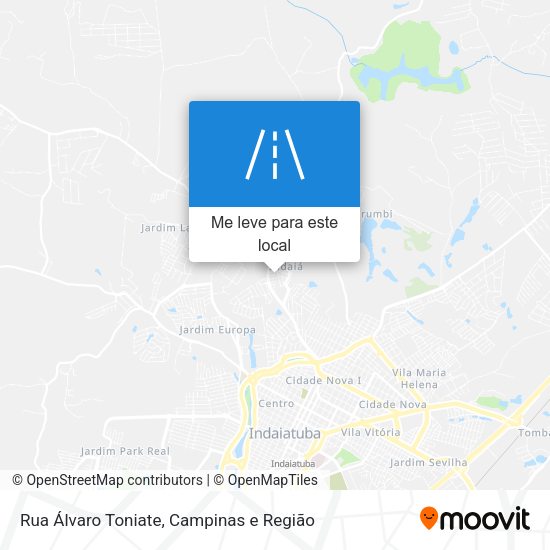 Rua Álvaro Toniate mapa