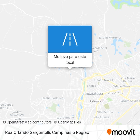 Rua Orlando Sargentelli mapa