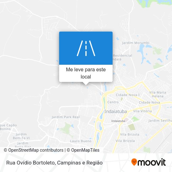 Rua Ovídio Bortoleto mapa