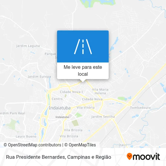 Rua Presidente Bernardes mapa