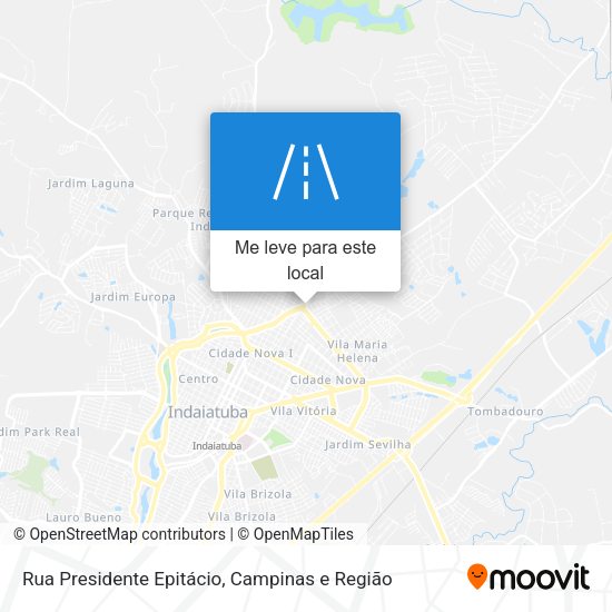 Rua Presidente Epitácio mapa