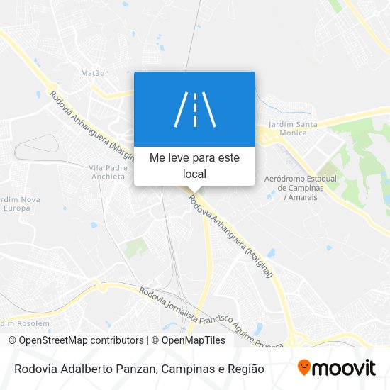 Rodovia Adalberto Panzan mapa