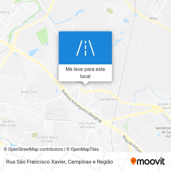 Rua São Francisco Xavier mapa