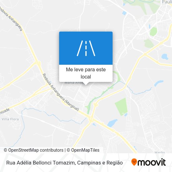 Rua Adélia Bellonci Tomazim mapa