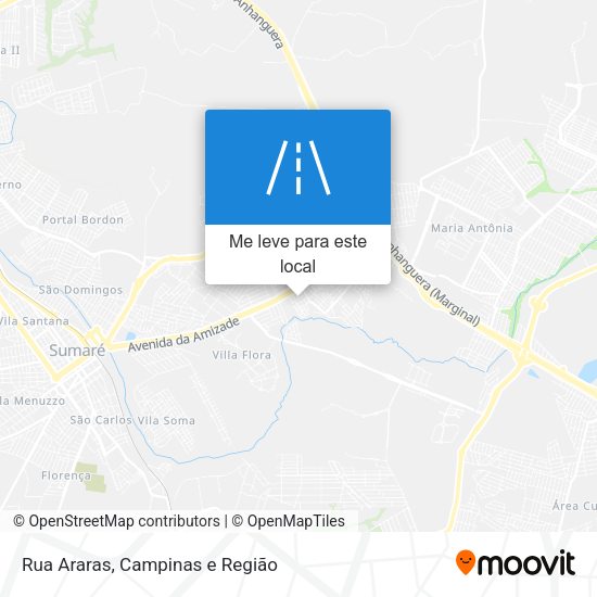 Rua Araras mapa