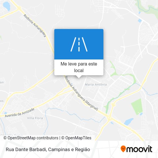 Rua Dante Barbadi mapa