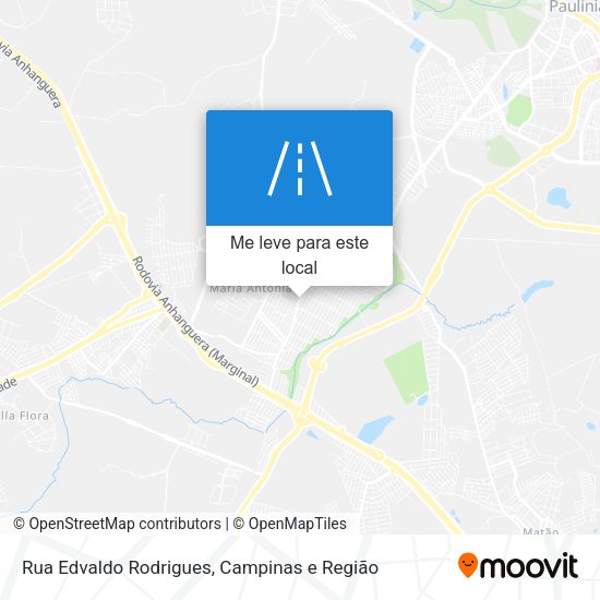 Rua Edvaldo Rodrigues mapa