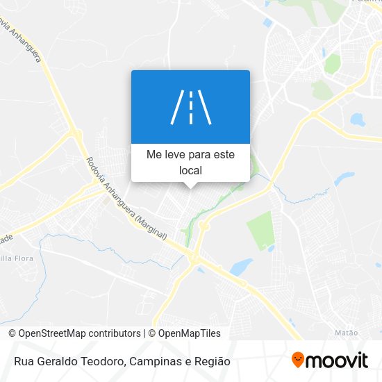 Rua Geraldo Teodoro mapa