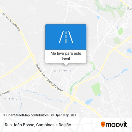 Rua João Bosso mapa