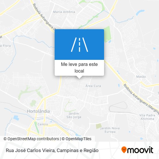 Rua José Carlos Vieira mapa