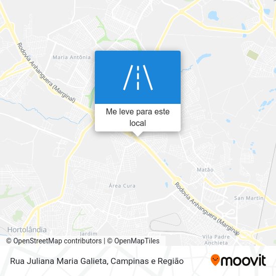 Rua Juliana Maria Galieta mapa