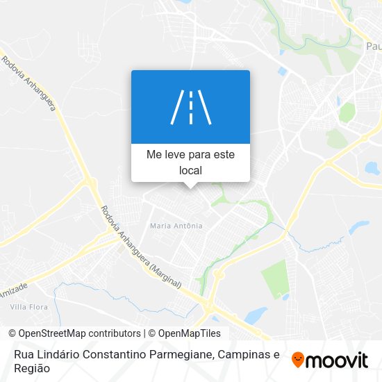 Rua Lindário Constantino Parmegiane mapa