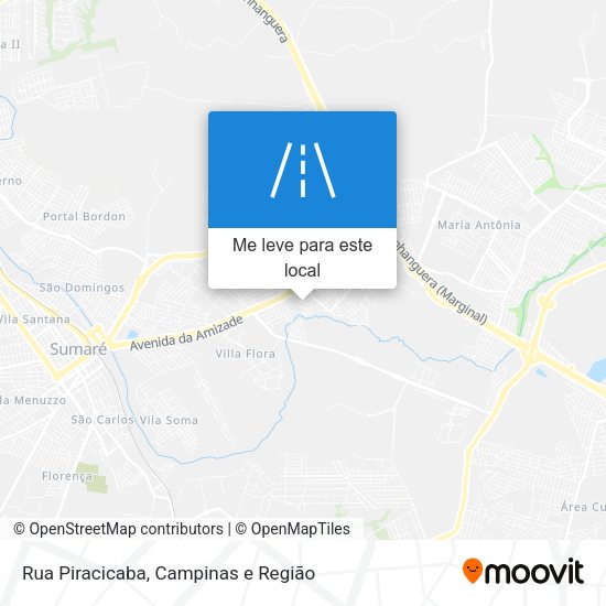 Rua Piracicaba mapa