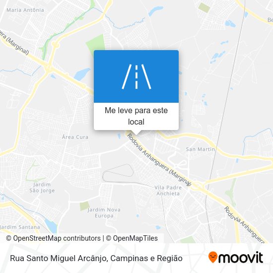 Rua Santo Miguel Arcânjo mapa