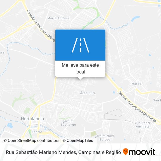 Rua Sebastião Mariano Mendes mapa