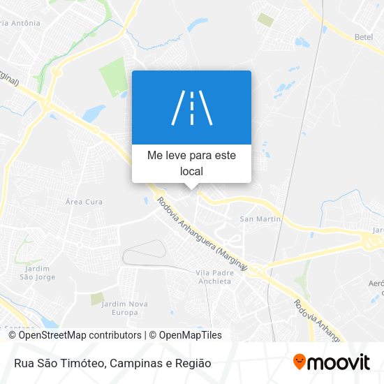 Rua São Timóteo mapa