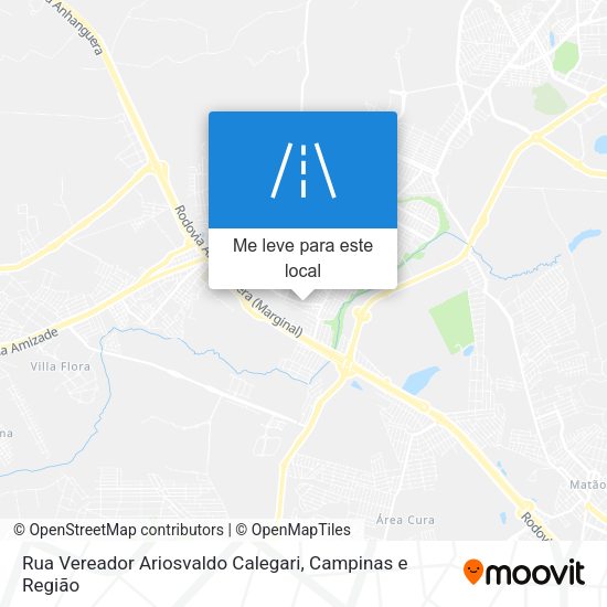 Rua Vereador Ariosvaldo Calegari mapa