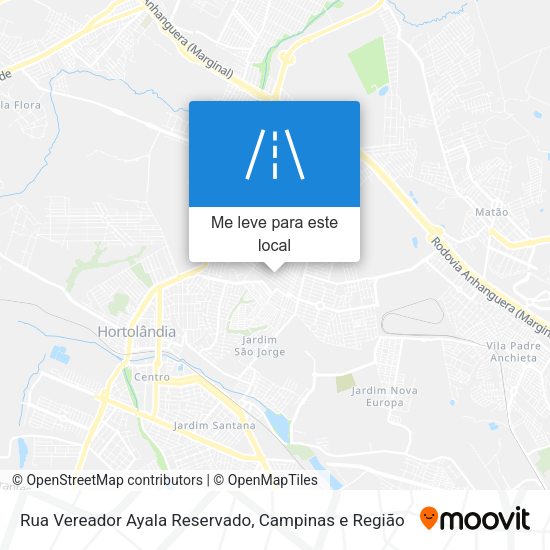Rua Vereador Ayala Reservado mapa