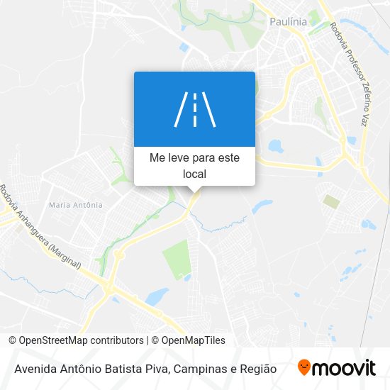 Avenida Antônio Batista Piva mapa