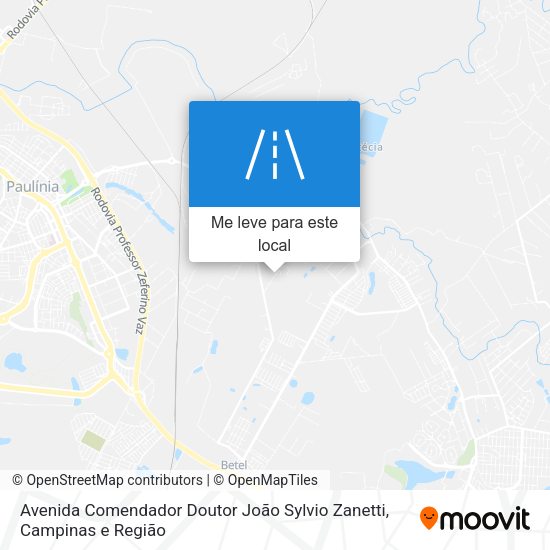 Avenida Comendador Doutor João Sylvio Zanetti mapa
