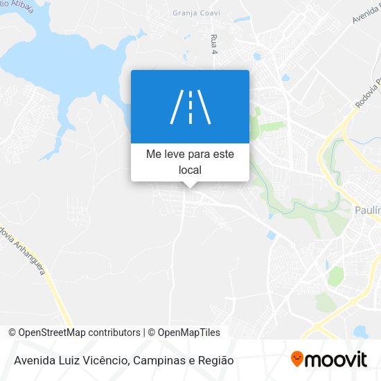 Avenida Luiz Vicêncio mapa