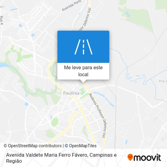 Avenida Valdete Maria Ferro Fávero mapa