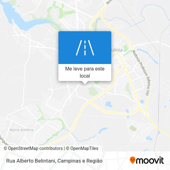 Rua Alberto Belintani mapa