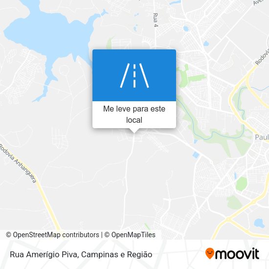 Rua Amerígio Piva mapa