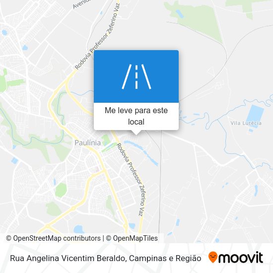 Rua Angelina Vicentim Beraldo mapa