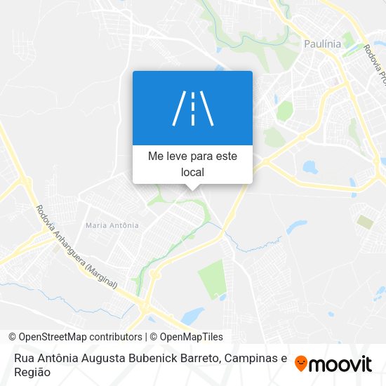 Rua Antônia Augusta Bubenick Barreto mapa