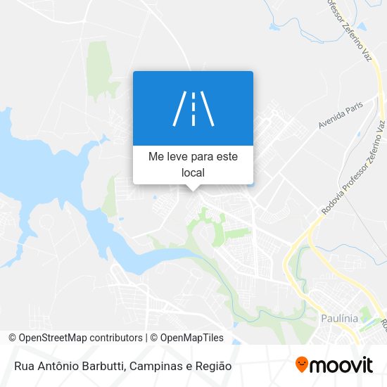 Rua Antônio Barbutti mapa