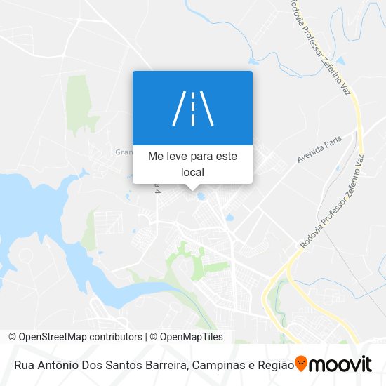 Rua Antônio Dos Santos Barreira mapa
