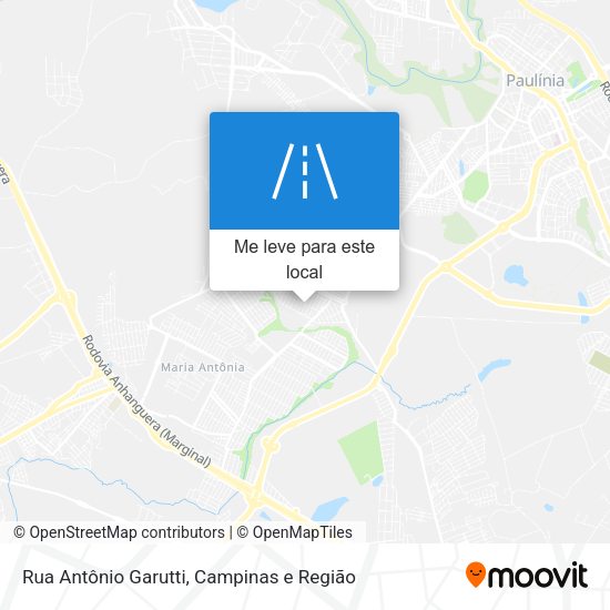 Rua Antônio Garutti mapa