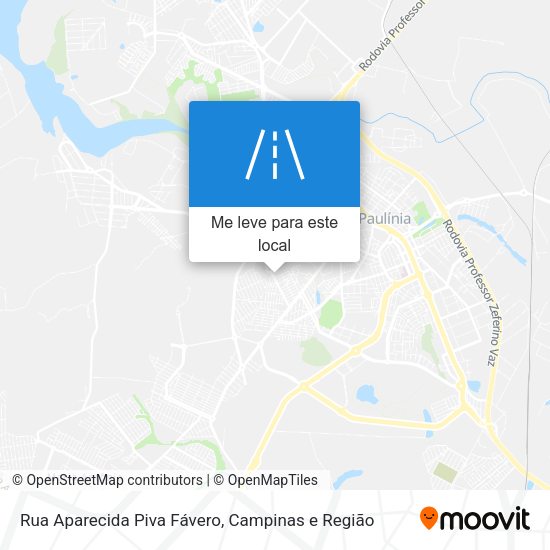 Rua Aparecida Piva Fávero mapa