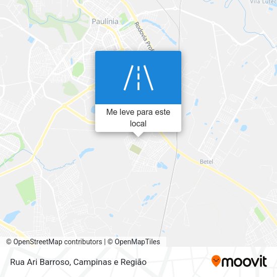 Rua Ari Barroso mapa