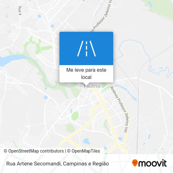 Rua Artene Secomandi mapa
