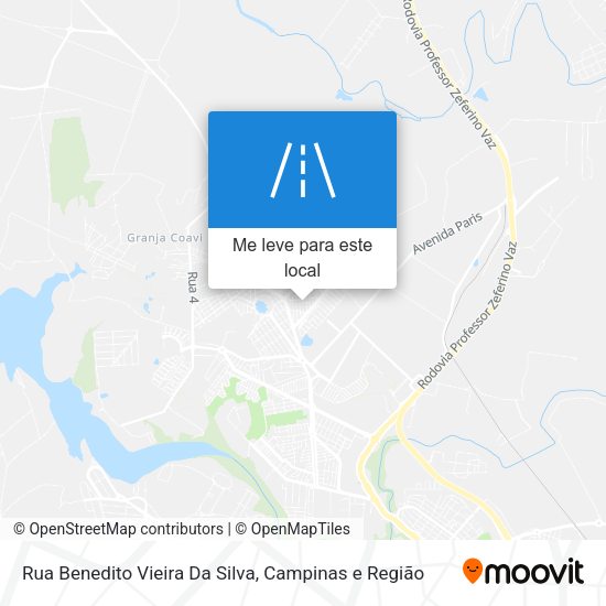 Rua Benedito Vieira Da Silva mapa