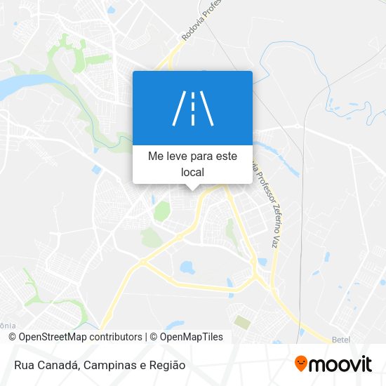 Rua Canadá mapa