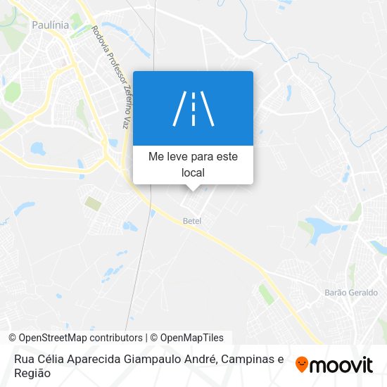 Rua Célia Aparecida Giampaulo André mapa