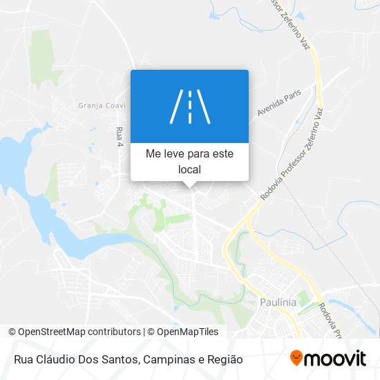 Rua Cláudio Dos Santos mapa