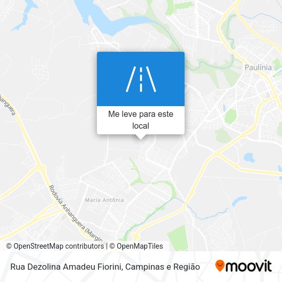 Rua Dezolina Amadeu Fiorini mapa