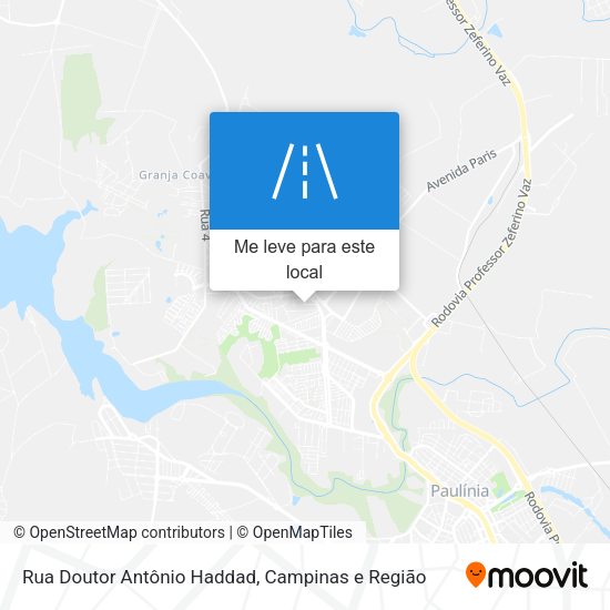 Rua Doutor Antônio Haddad mapa