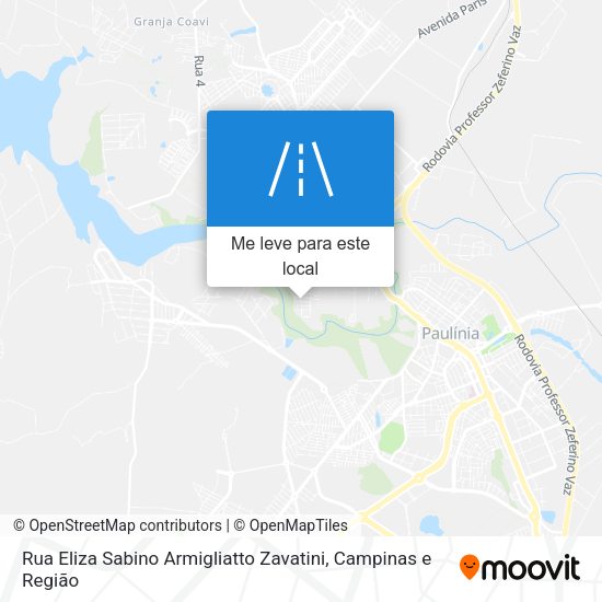 Rua Eliza Sabino Armigliatto Zavatini mapa