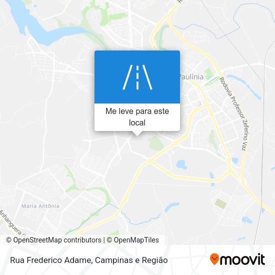 Rua Frederico Adame mapa