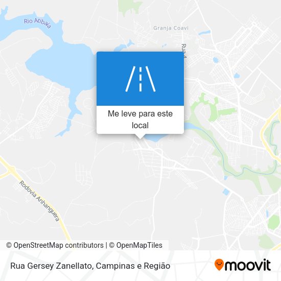Rua Gersey Zanellato mapa