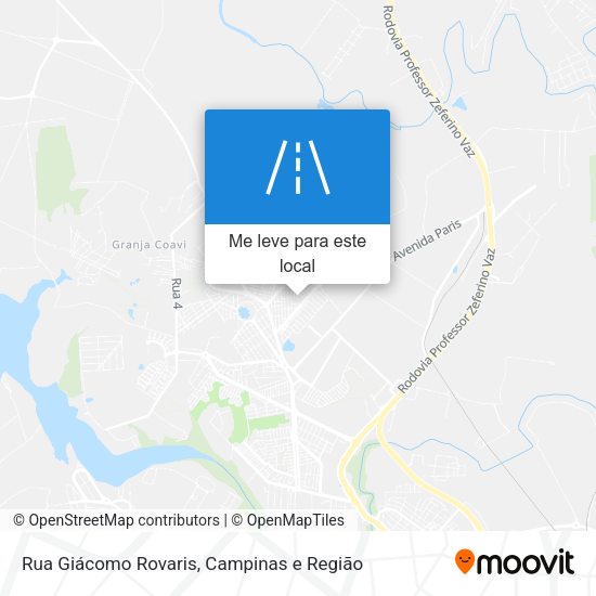 Rua Giácomo Rovaris mapa