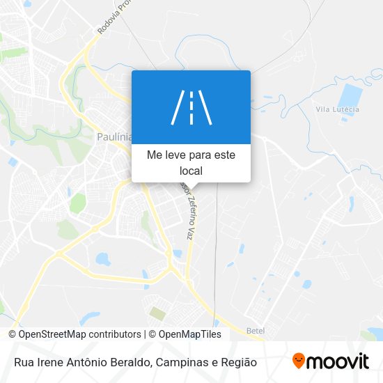 Rua Irene Antônio Beraldo mapa